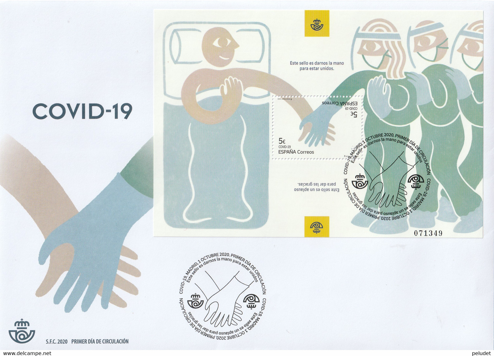 Spain Espagne, 2020, COVID-19, FDC - FDC