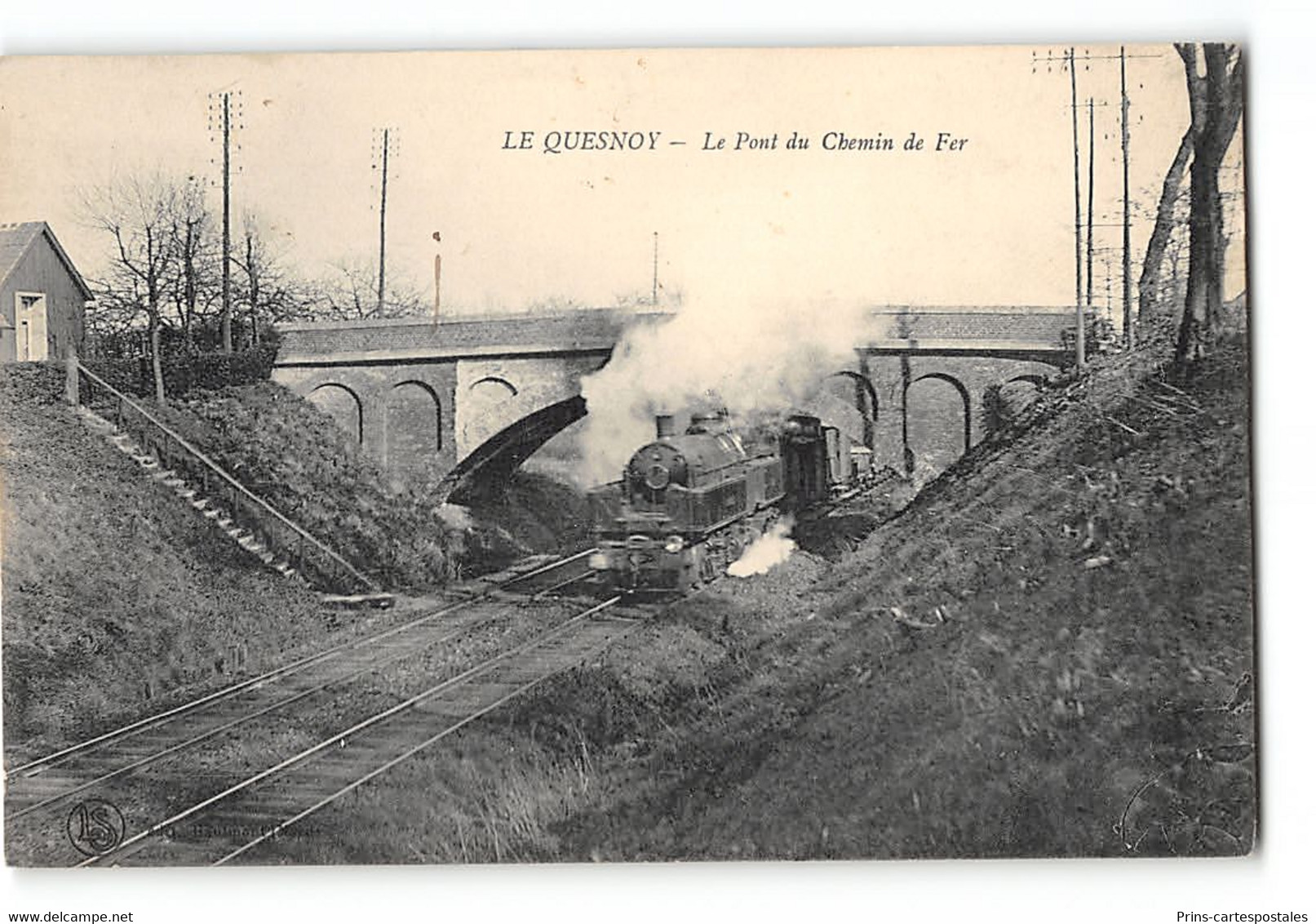 CPA 59 Le Quesnoy Le Pont Du Chemin De Fer - Le Quesnoy