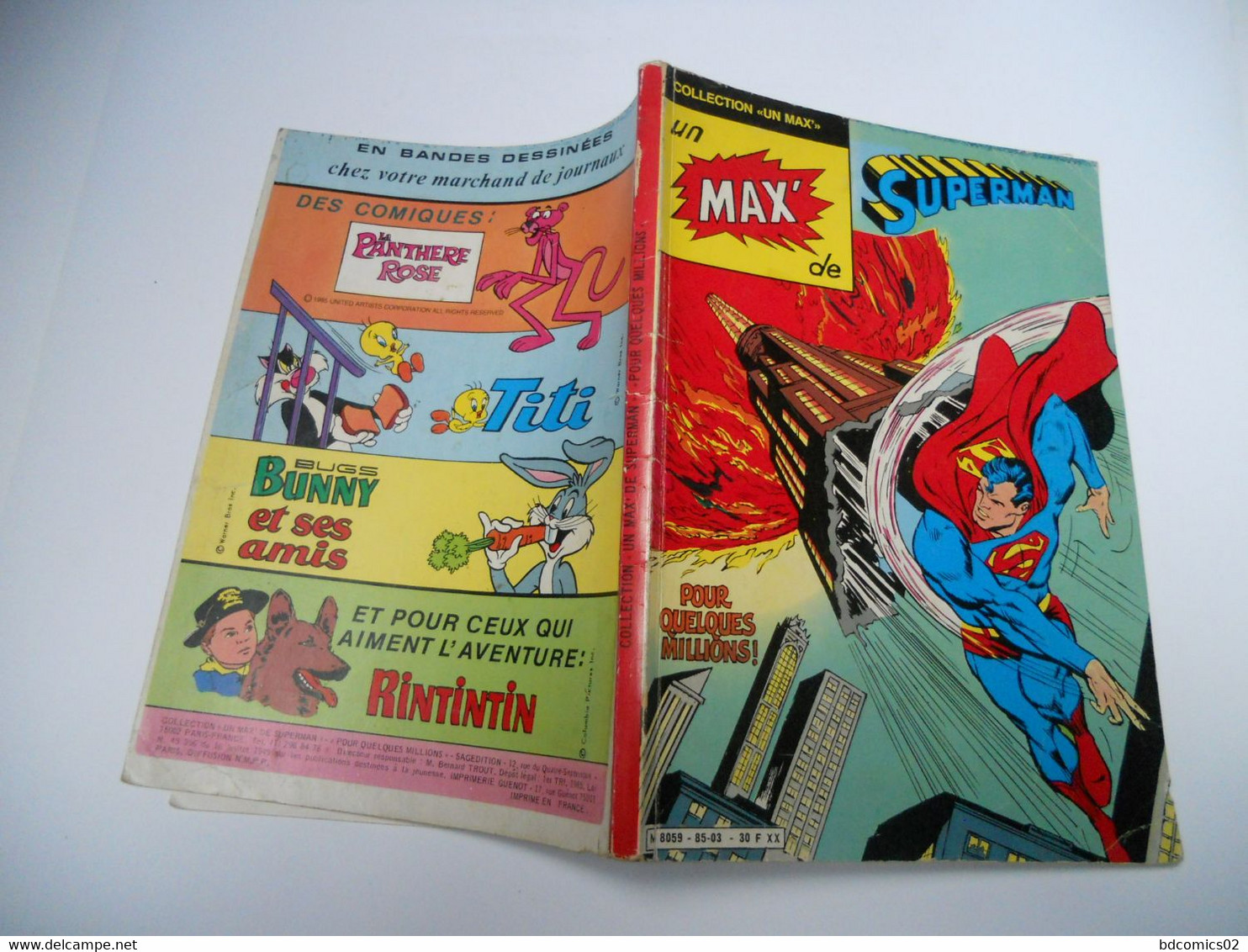 Collection Un Max De Superman N° 01 : Pour Quelques Millions  SAGEDITION 1985 - Superman