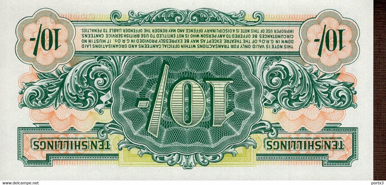 British Banknoten 5 Verschiedene Per 10 Stück Each 10 Items Ten Shilling BB 6 - Fuerzas Armadas Británicas & Recibos Especiales