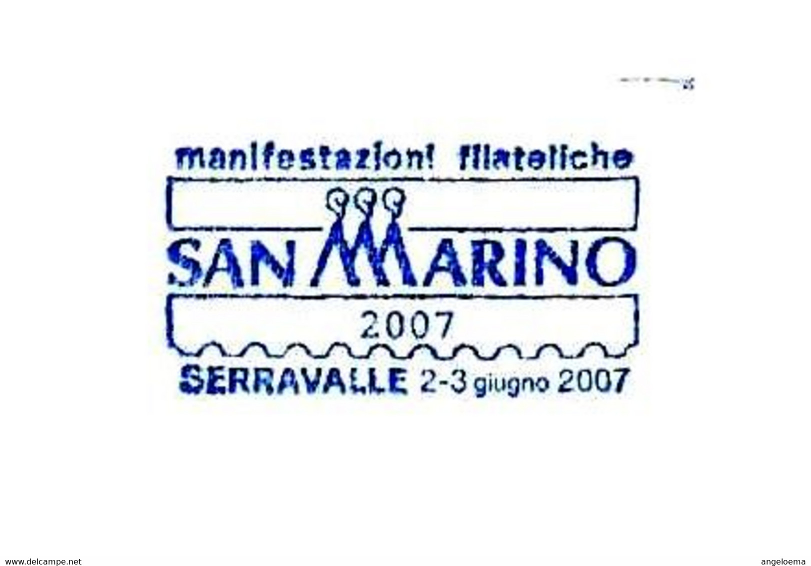 SAN MARINO - 2007 Timbro Blu Di SAN MARINO 2007 Sul Retro Busta Viaggiata In Port Payè P.P. Dell'Az.Filatelica - 1948 - Brieven En Documenten