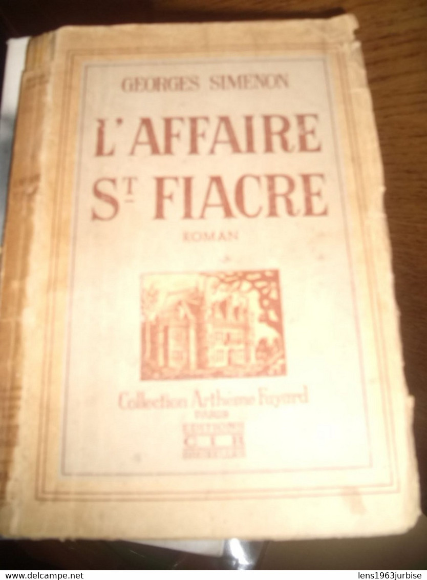 SIMENON , L'affaire St Fiacre - Belgian Authors