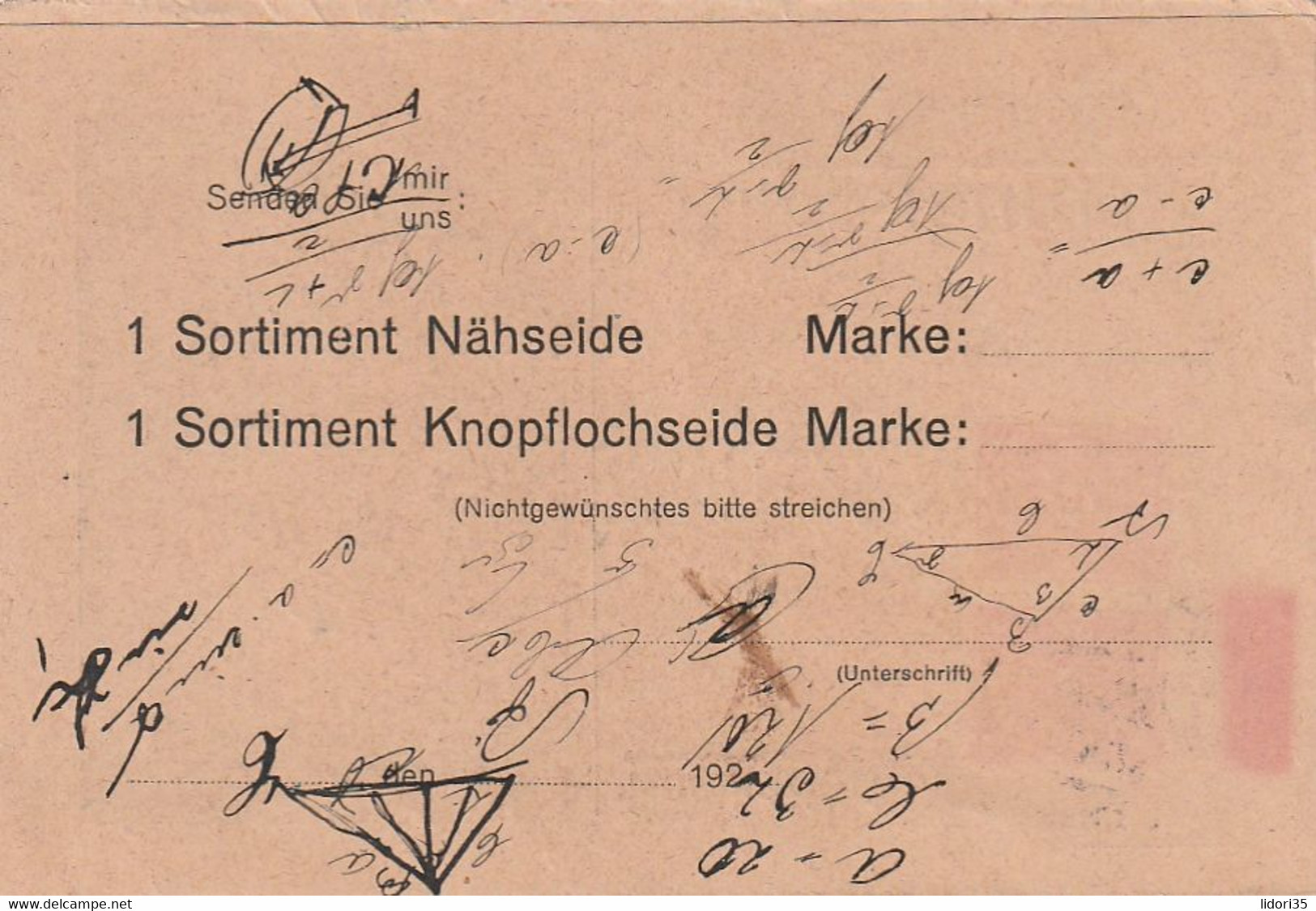 Deutsches Reich / 1923 / Drucksachen-Klappkarte Mit Zudruck "Naeh- Und Stickseiden" Ex Freiburg (D102) - Lettres & Documents