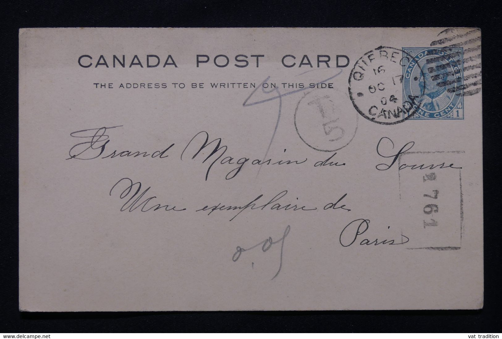 CANADA - Entier Postal De Quebec Pour Paris En 1904 - L 79947 - 1903-1954 Reyes