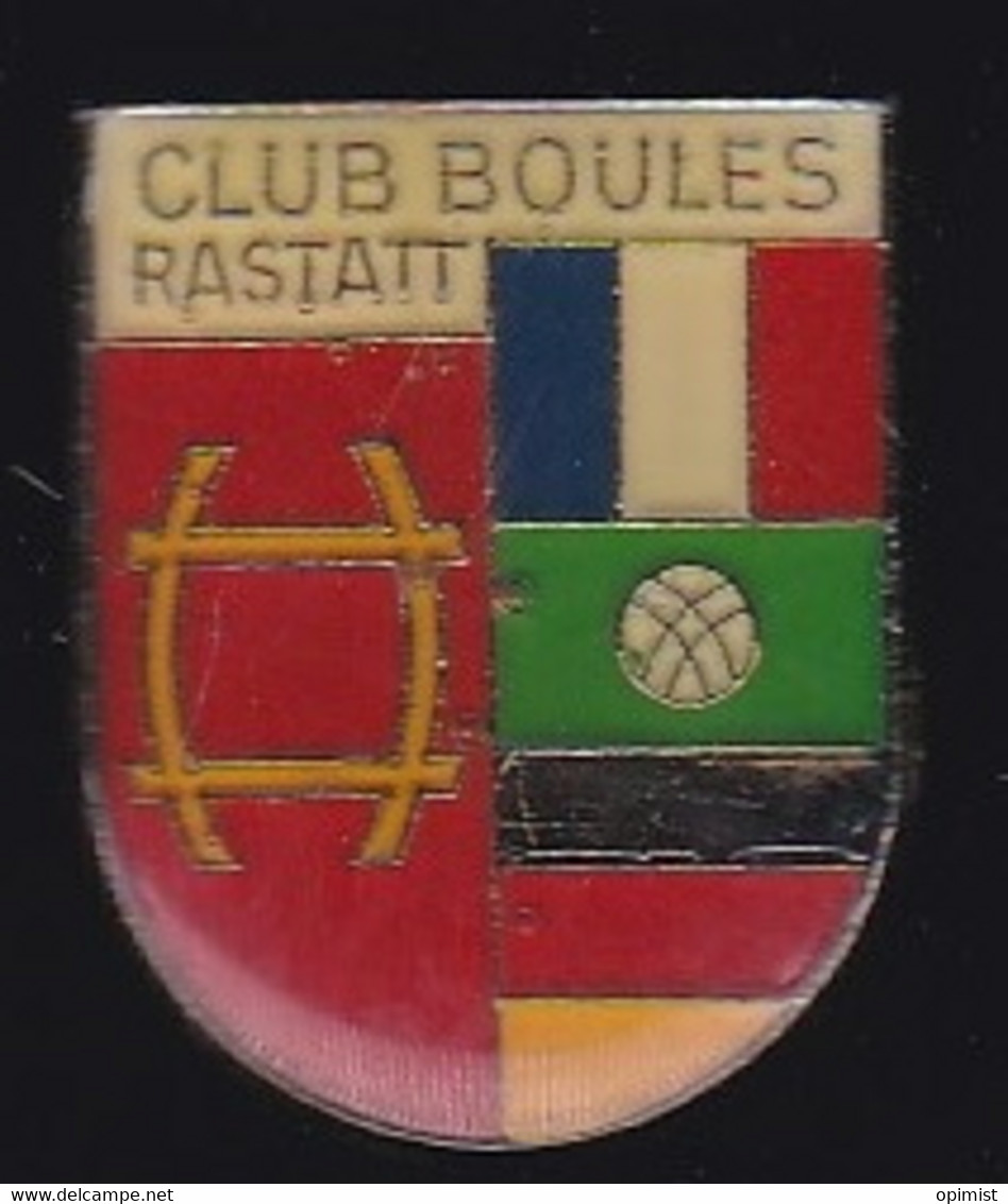 68563- Pin's.Pétanque.Allemagne.Boule-Club Rastatt .signé Anne France. - Pétanque