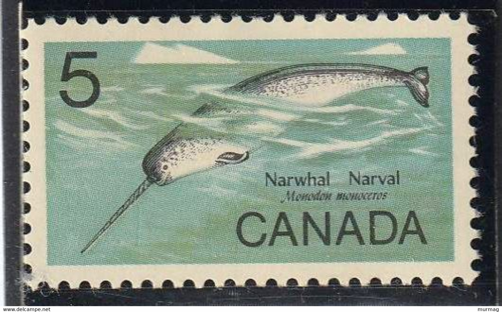 CANADA - Mammifère Marin, Narval - Scott N° 480 - MNH - 1968 - Other & Unclassified