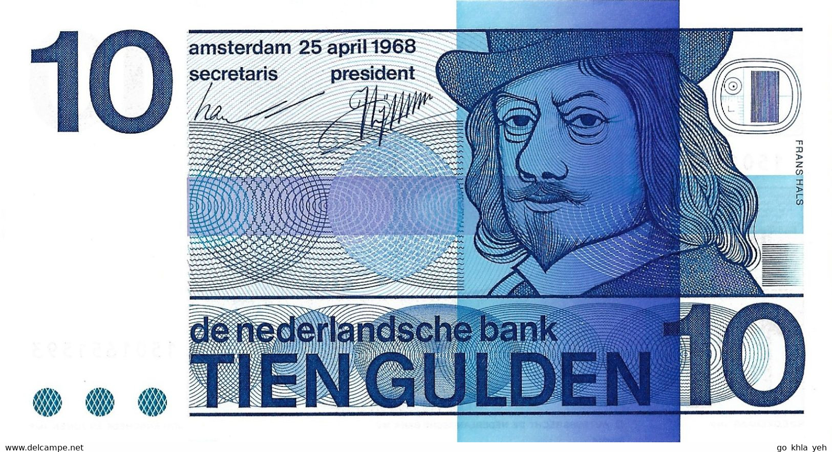 PAYS-BAS 1968 10 Gulden - P.91b Neuf UNC - 10 Gulden