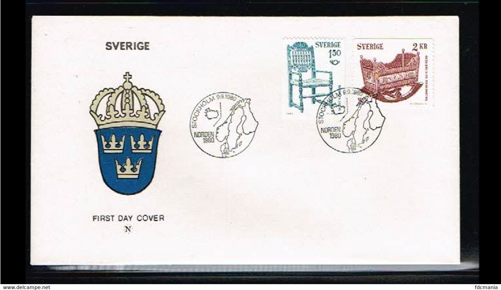 1980 - Europe NORDEN FDC Sweden Mi.1115-16 - Issue N - Cancel Stockholm [WK146] - 1980