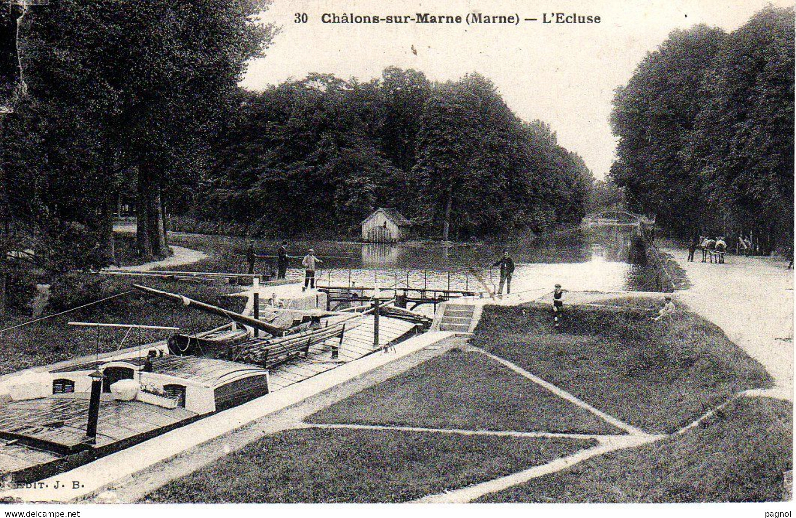 Canaux - Péniches : 51 : Chalons-sur-Marne : L'Ecluse - Houseboats