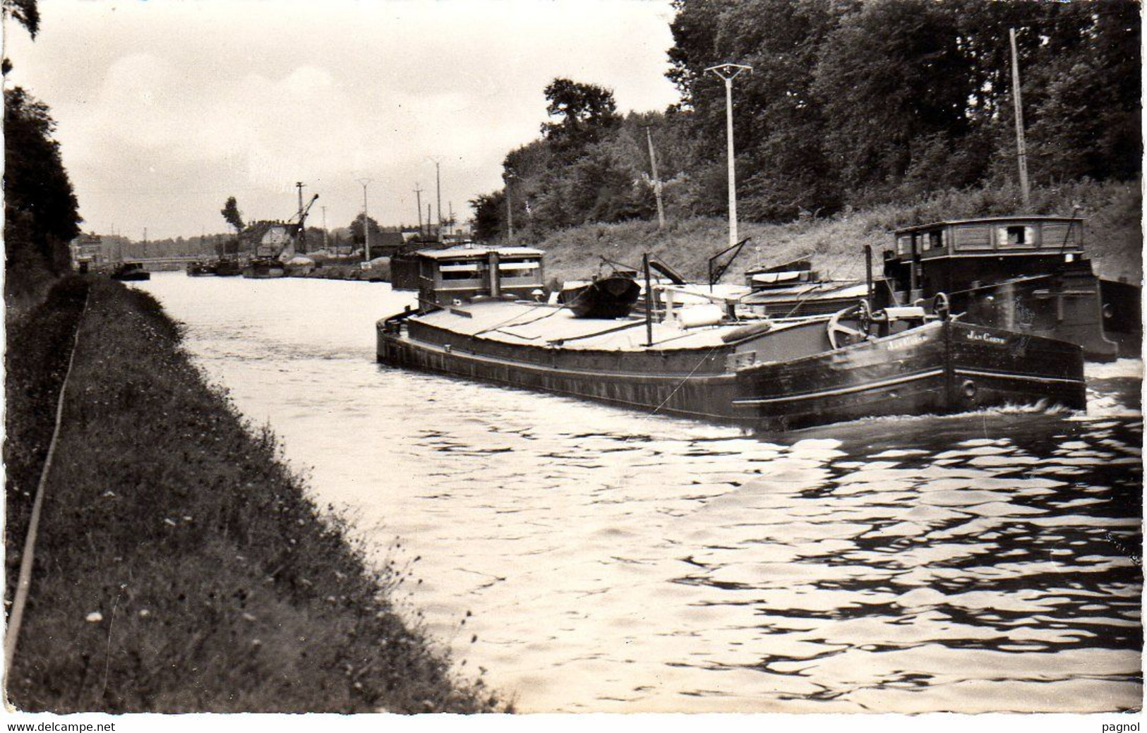 Canaux - Péniches : 02 : Chauny : Canal De St-Quentin Reliant L'Oise à La Sambre ( Cpsm P.F. ) - Hausboote