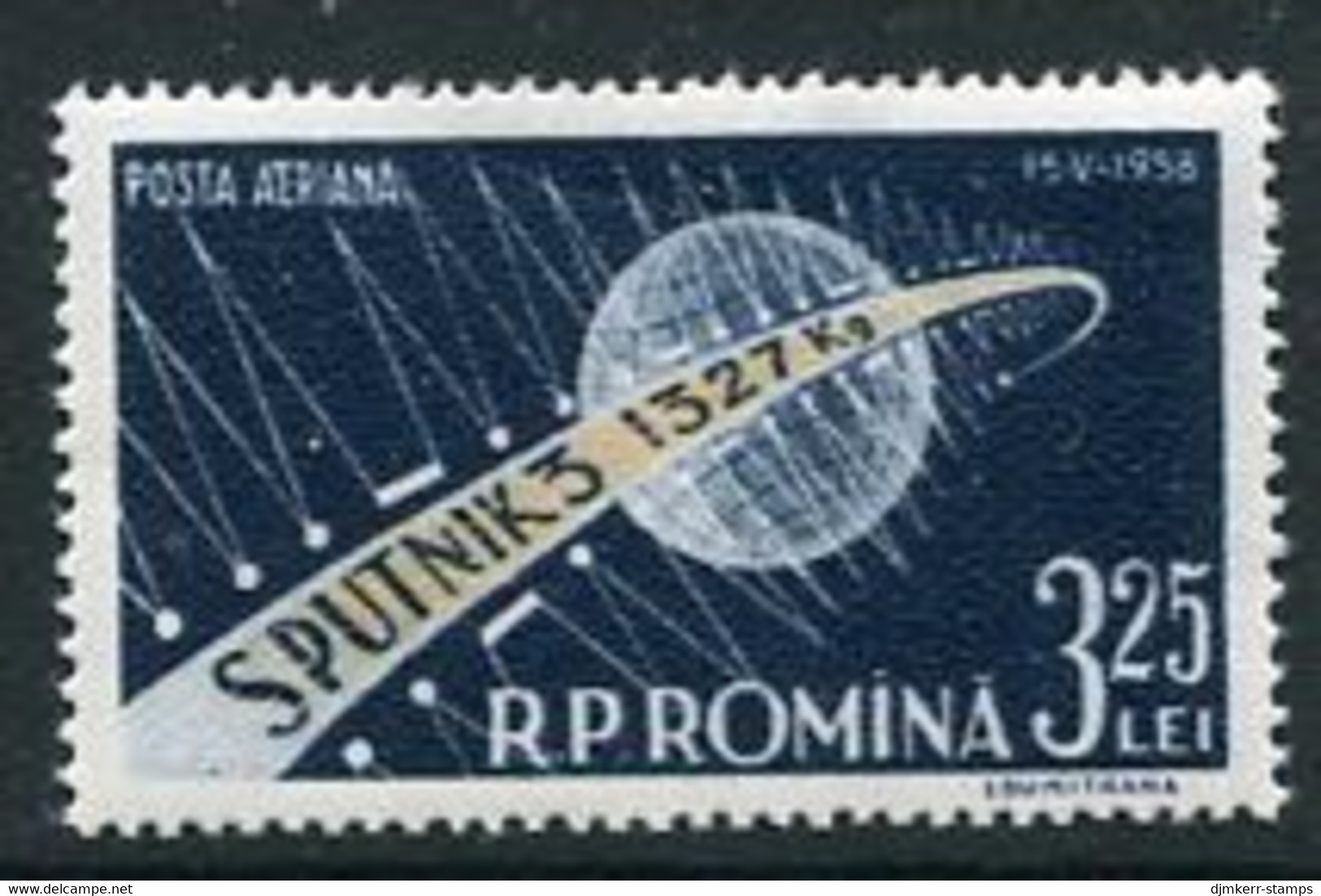 ROMANIA 1958 Launch Of Sputnik 3 Satellite MNH / **.  Michel 1733 - Unused Stamps