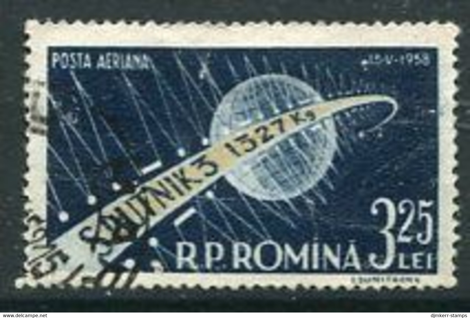 ROMANIA 1958 Launch Of Sputnik 3 Satellite Used.  Michel 1733 - Used Stamps