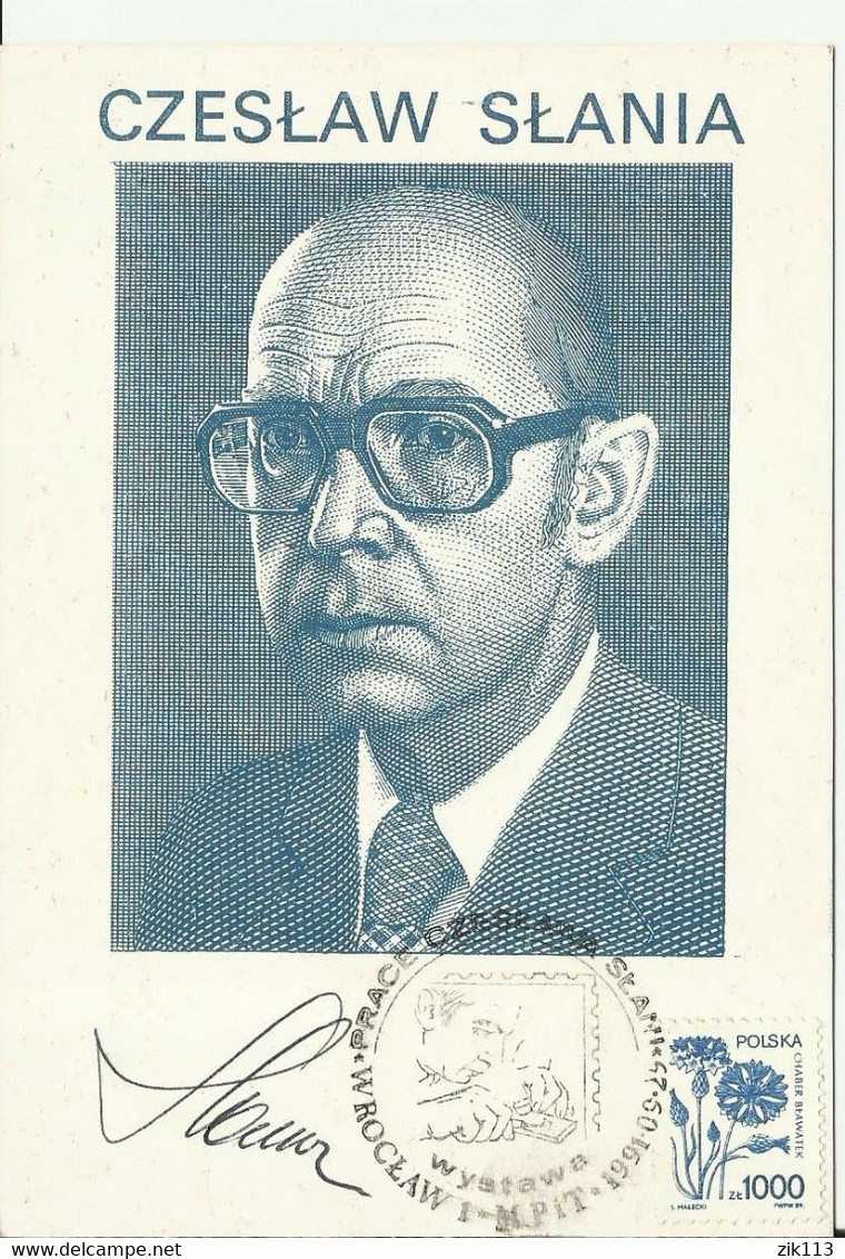 Poland ,Postcard, - Czesław Słania With Autograph - Andere & Zonder Classificatie