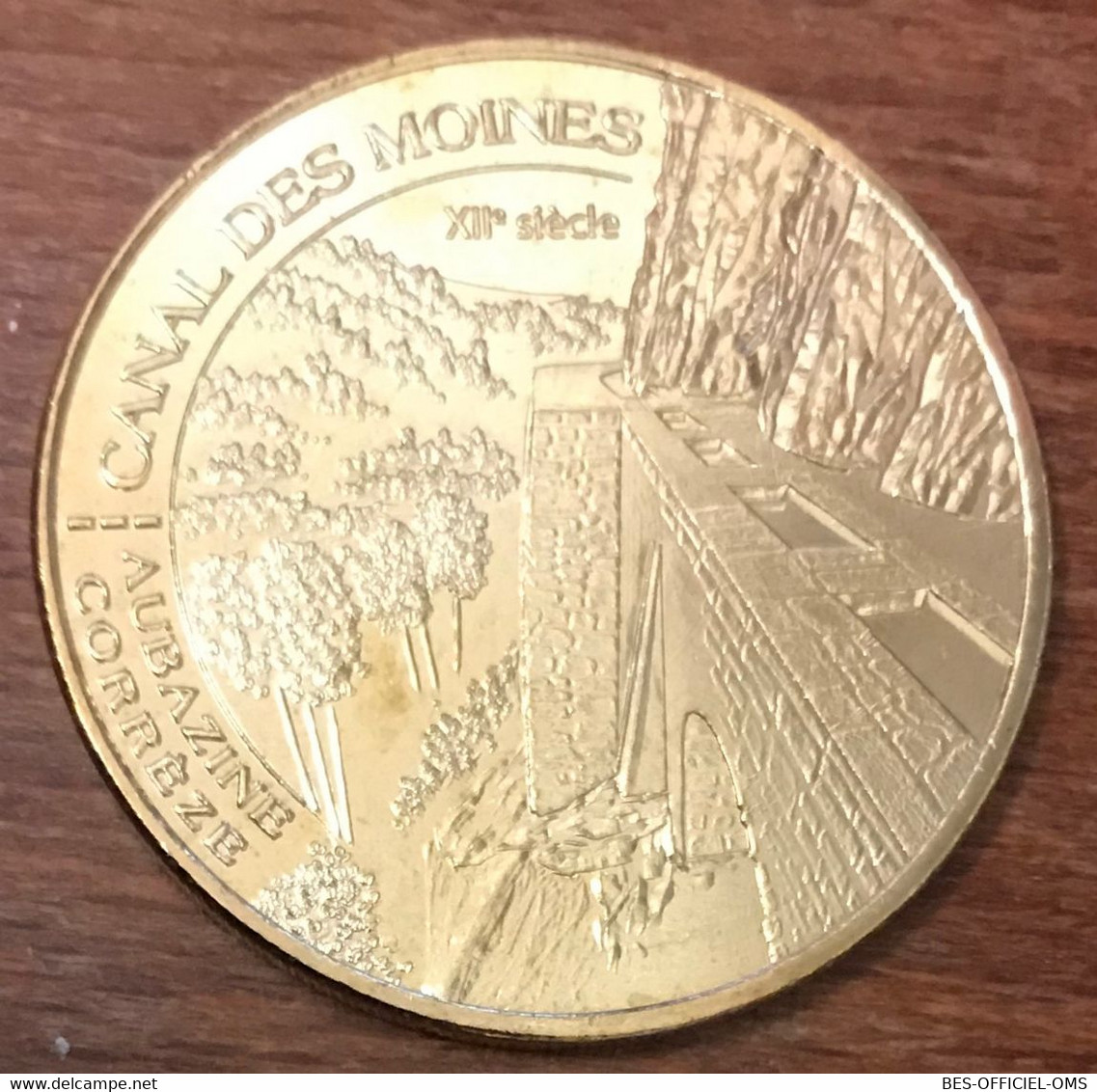 19 AUBAZINE CORRÈZE CANAL DES MOINES MEDAILLE SOUVENIR MONNAIE DE PARIS 2012 JETON TOURISTIQUE MEDALS COINS TOKENS - 2012