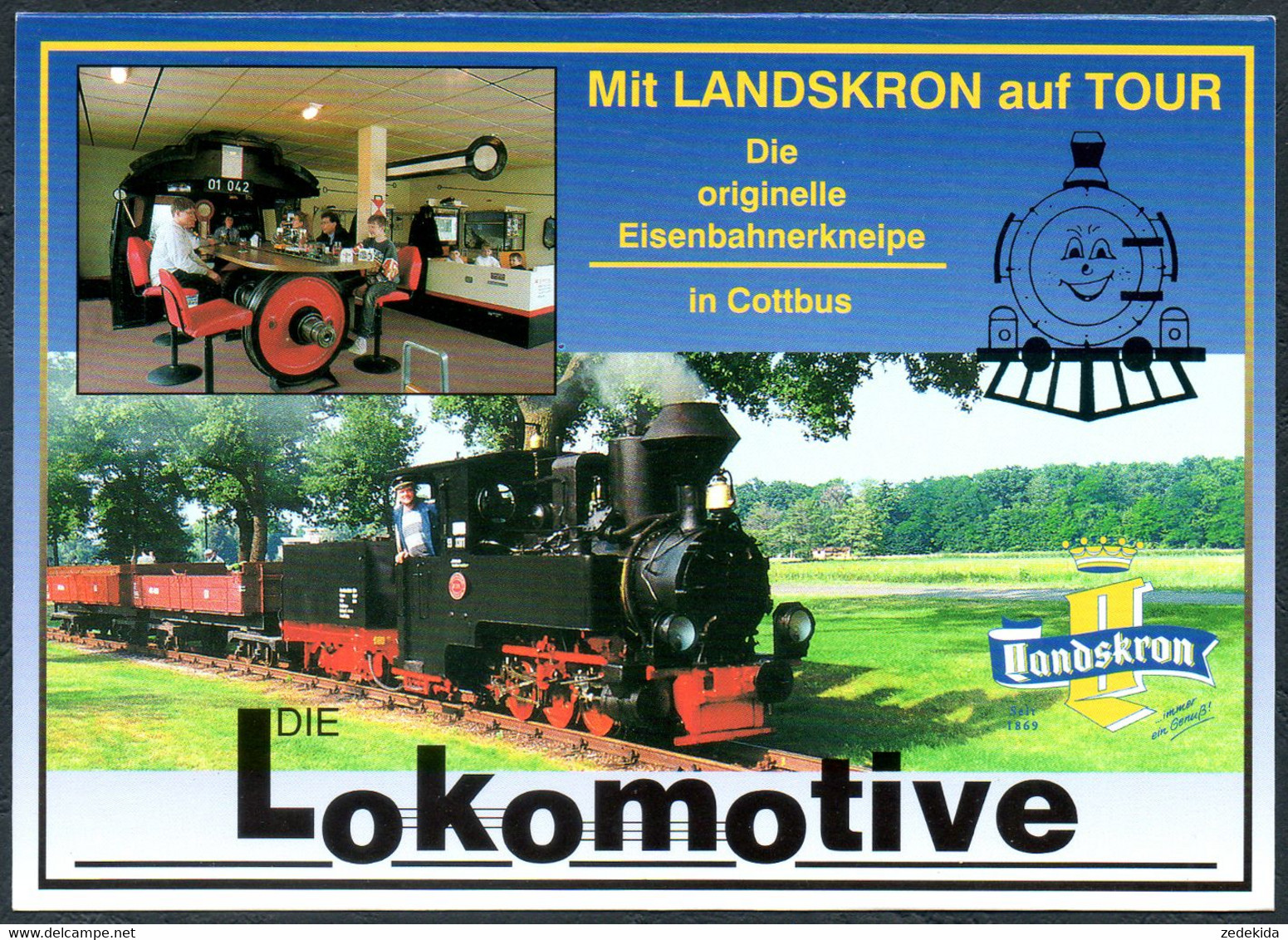 E4868 - TOP Cottbus Eisenbahnkneipe Lokomotive Eisenbahn - Verlag GdR Lübben - Cottbus