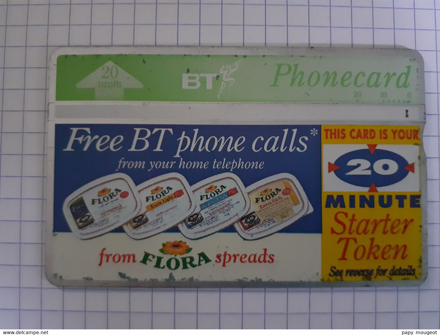 20 Units BT Phonecard - From Flora Spreads - BT Emissioni Pubblicitarie