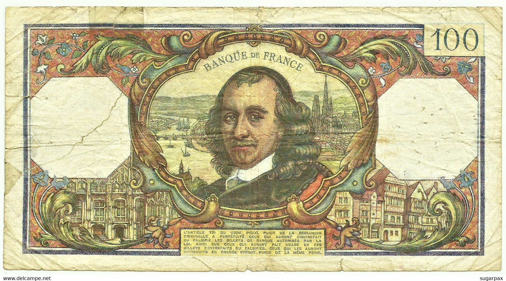 FRANCE - 100 Francs - 4.11.1976 - P 149.f - Serie R.1022 - " Pierre Corneille " - 100 F 1964-1979 ''Corneille''