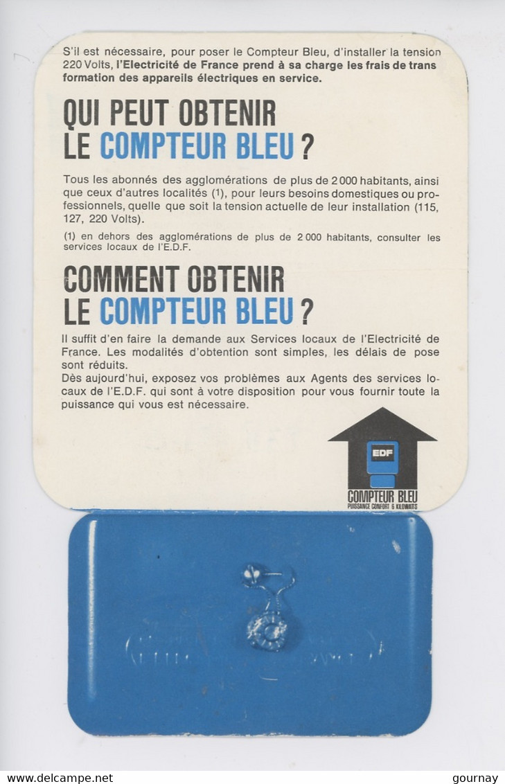 EDF E.D.F. Demandez Le Compteur Bleu Pour Vivre Mieux - (dépliant 2 Volets + Languette) - Publicité