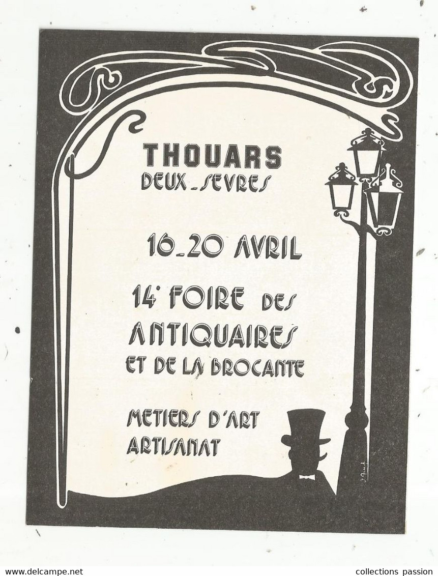 Cp, Illustrateur Signée , 79 , THOUARS , 14 E Foire Des Antiquaires Et De La Brocante - Collector Fairs & Bourses