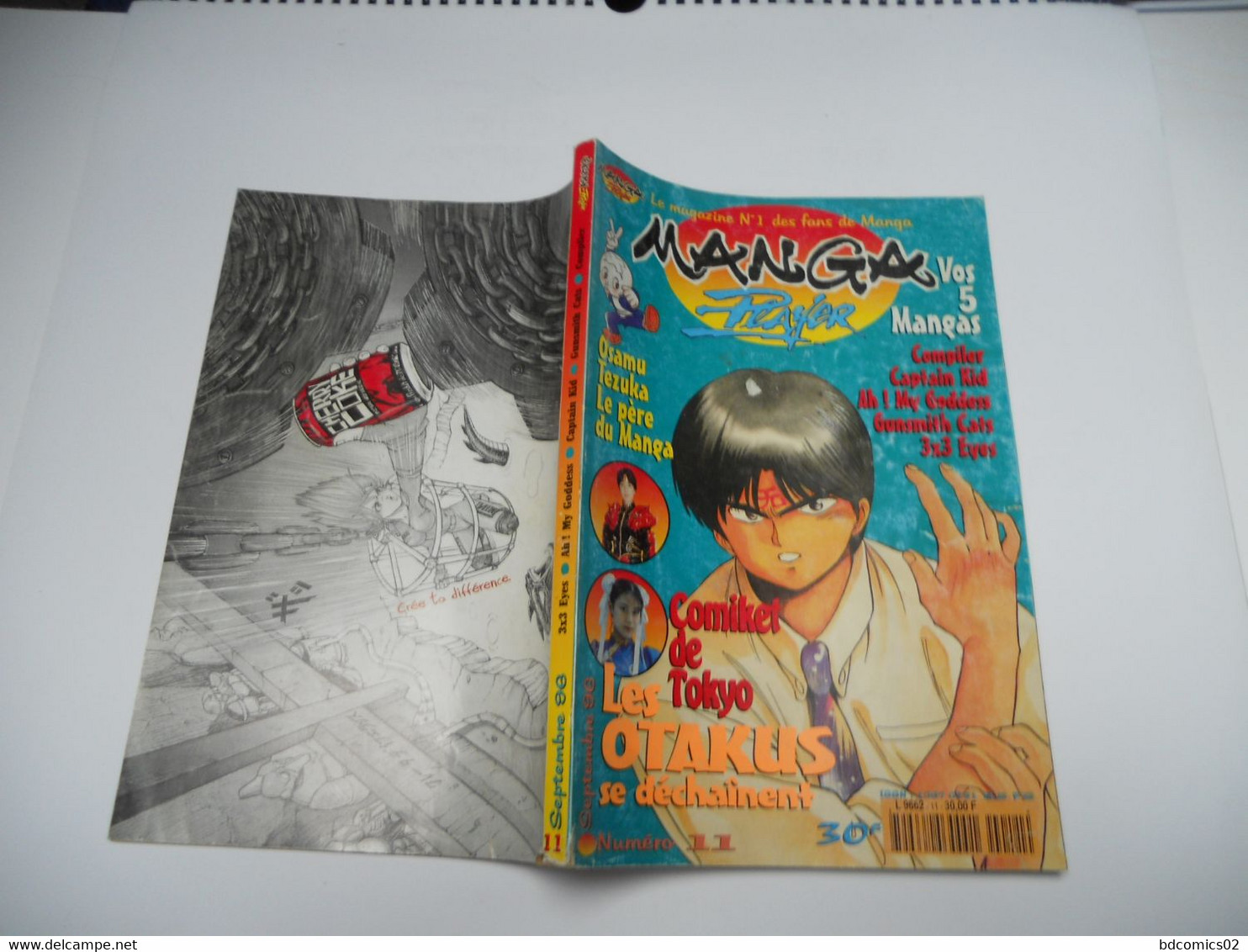 Manga Player N° 11 Du 01/09/1996 - Compiler - Captain Kid - My Goddess - Gunsmith Cats - 3x3 Eyes - Osamu Tezuka - Revistas