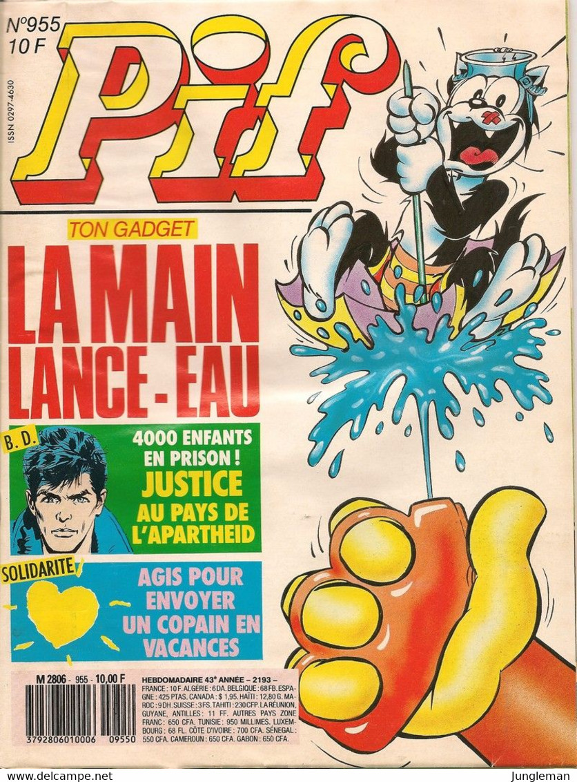 Pif N° 955 De Juillet 1987 - Avec Smith & Wesson, Zup, Les Rigolus Et Les Tristus, Boule & Bill, Dc Justice - BE - Pif & Hercule