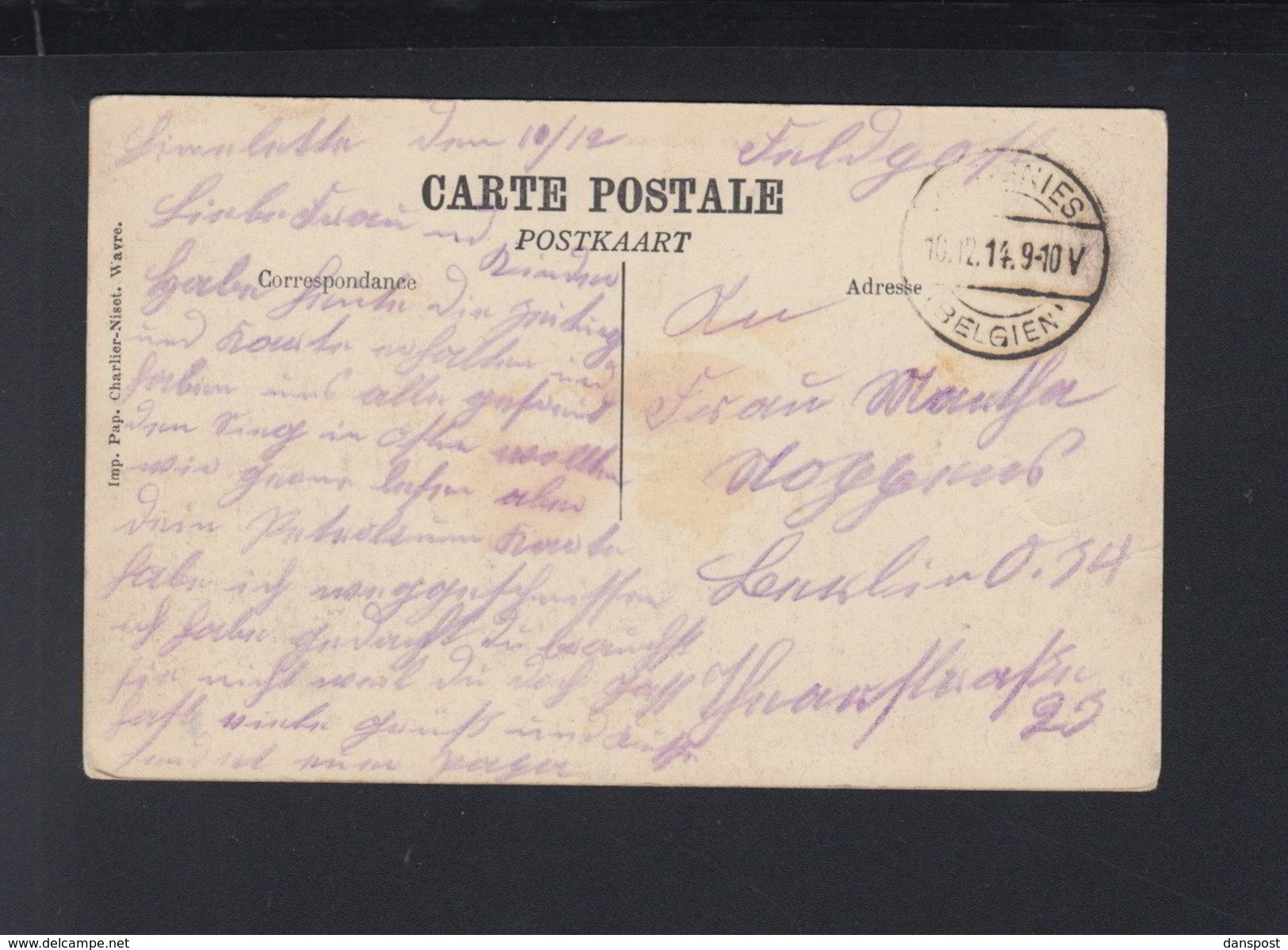 Carte Postale Limelette Chateau De Monsieur Crombez 1914 - Ottignies-Louvain-la-Neuve