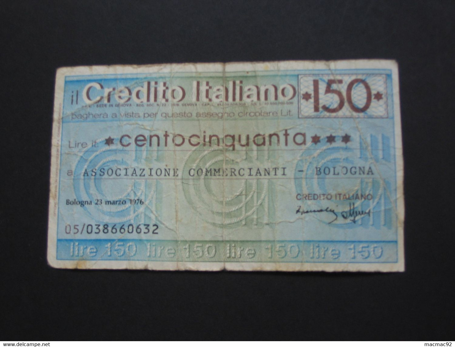 ITALIE - 150 Centocinquanta Lire - Credito Italiano  **** EN ACHAT IMMEDIAT **** - Sonstige & Ohne Zuordnung