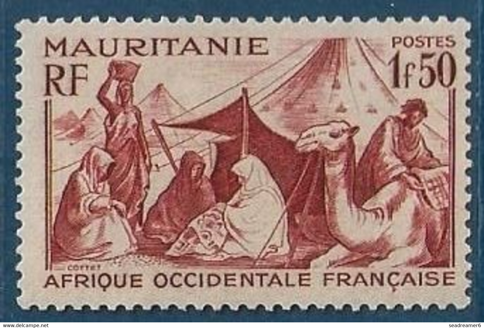 France Colonies Mauritanie N°112A* 1fr50 Brun-rouge Signé - Neufs