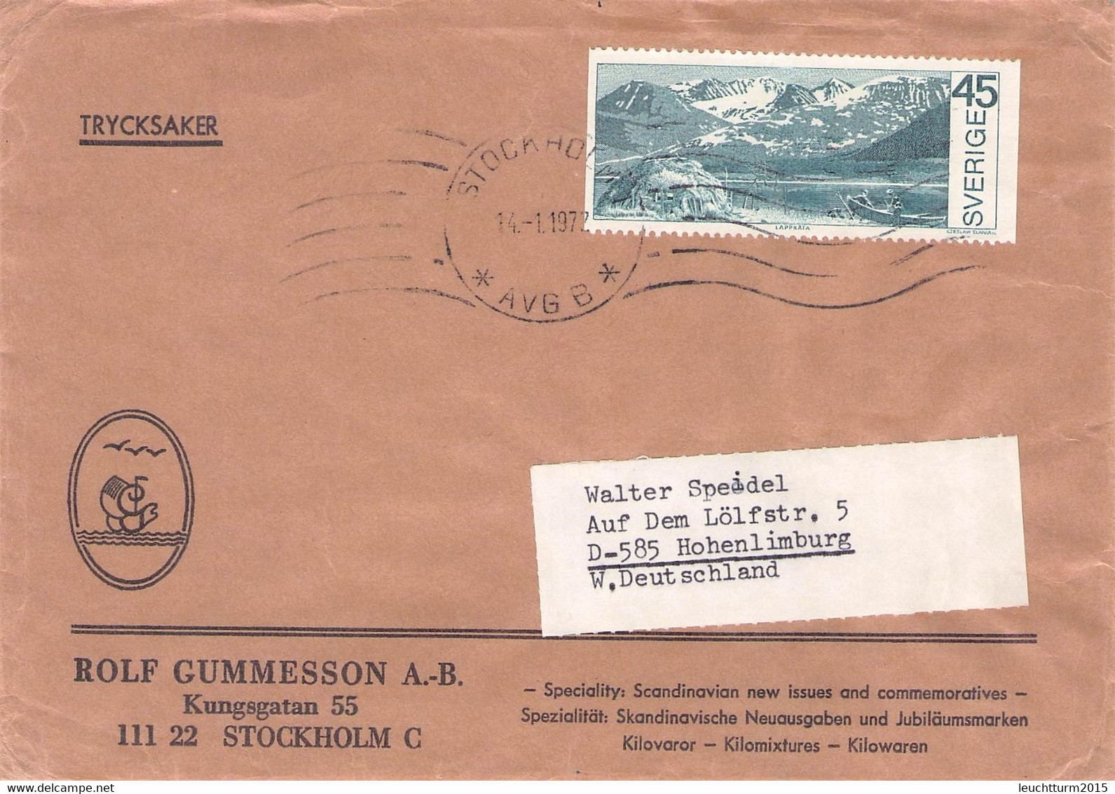 SWEDEN - COLLECTION 20 COVERS, CARDS /GA32