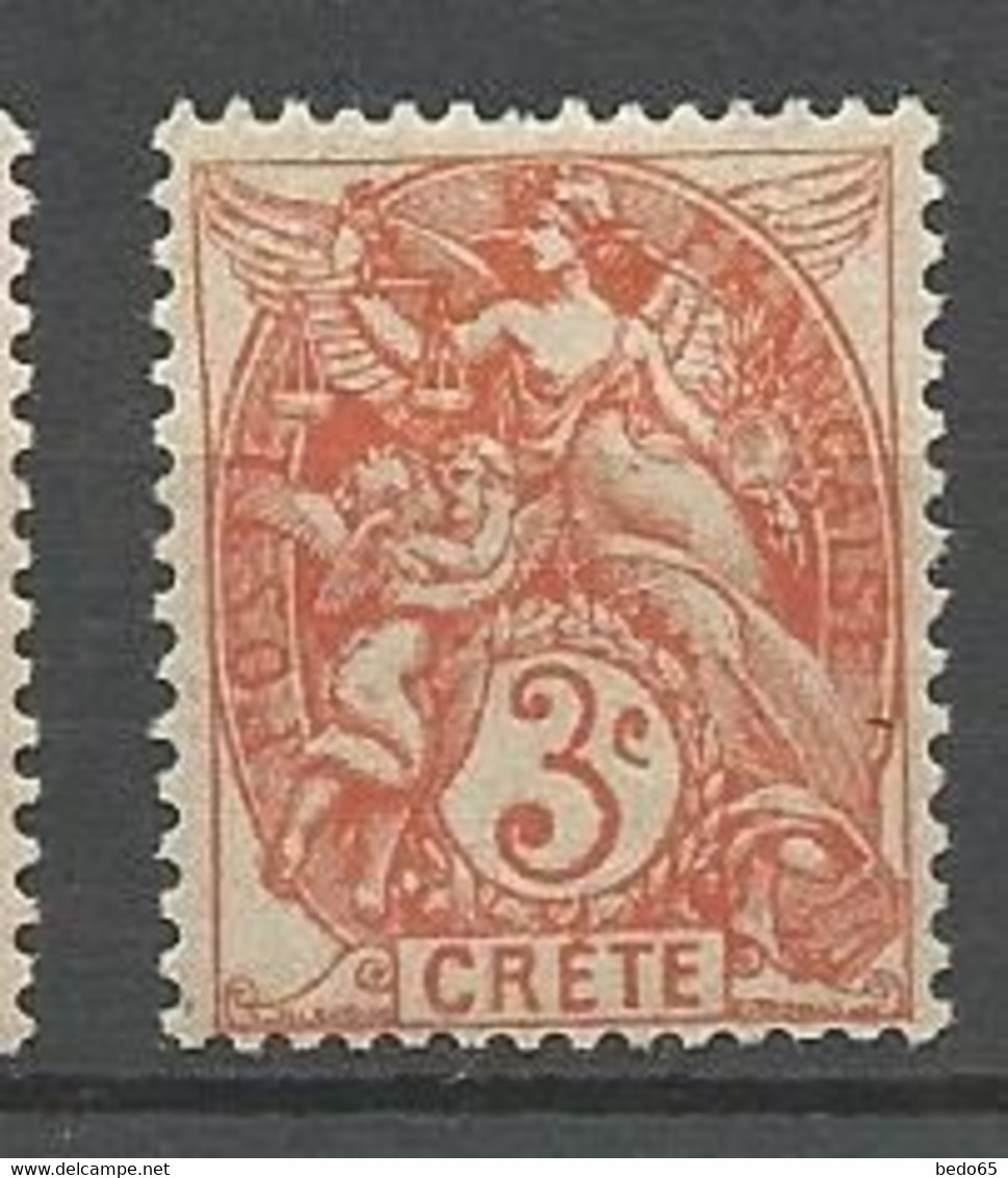 CRETE N° 3  NEUF* TRACE DE CHARNIERE /  MH - Unused Stamps