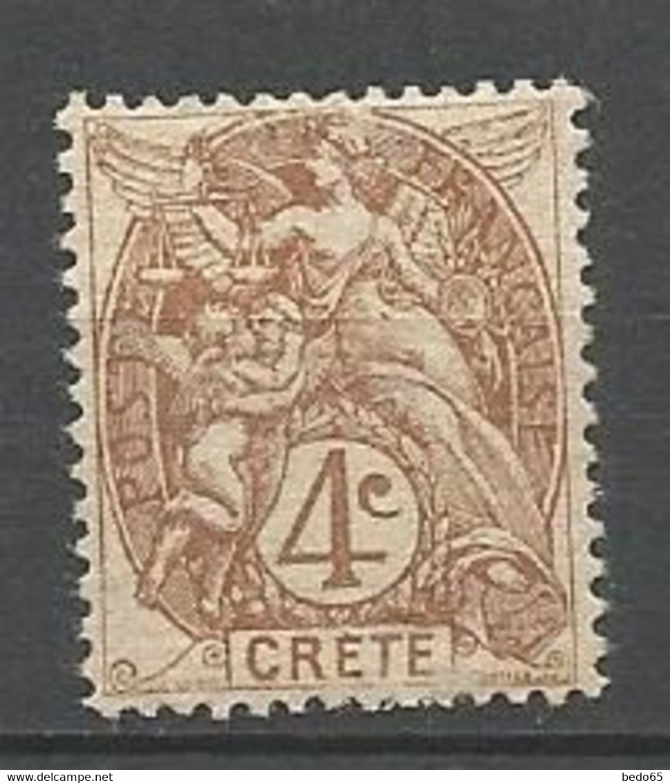 CRETE N° 4 NEUF* TRACE DE CHARNIERE /  MH - Nuevos