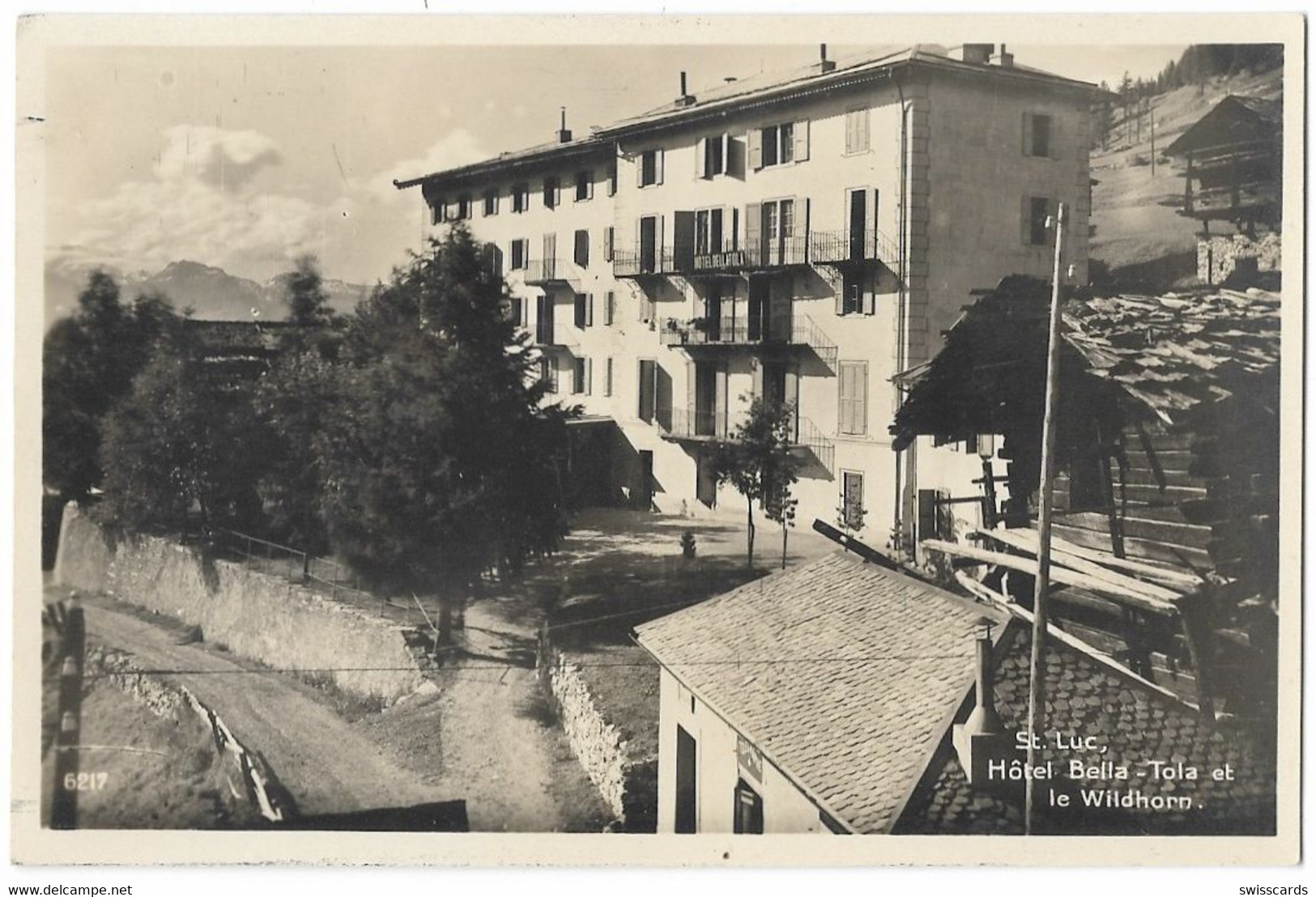 ST-LUC: Hotel Bella-Tola Und Post ~1925 - Saint-Luc