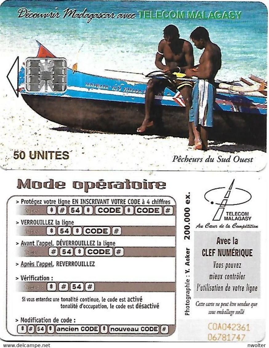 @+ TC De Madagascar : Fishermen -  SC7 - 200 000ex ( Ref : MDG-27a) - Madagaskar