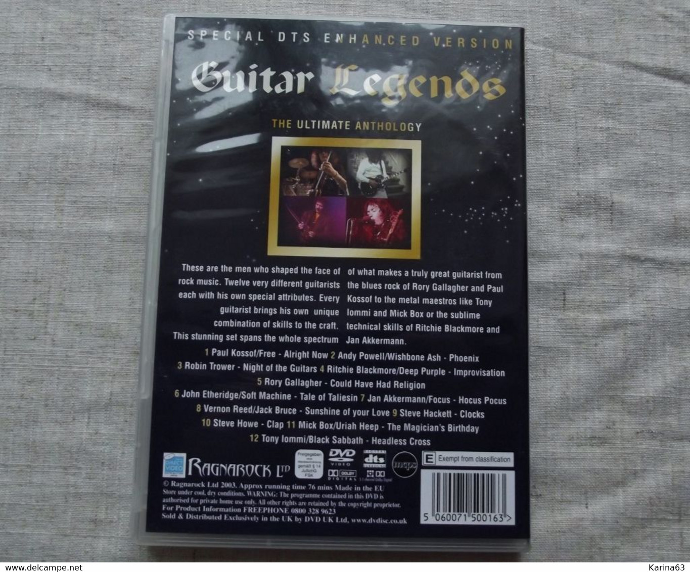 Various ‎– Guitar Legends - The Ultimate Anthology - 2004 - Music On DVD