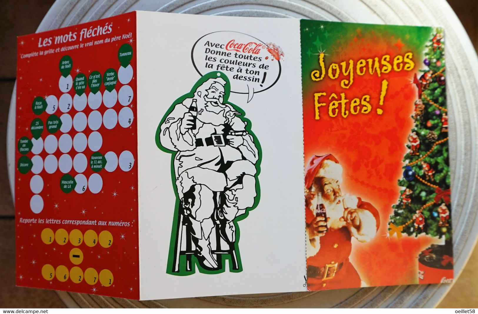 CARTE DE NOEL COCA COLA Avec Quelques Jeux - Cartoline