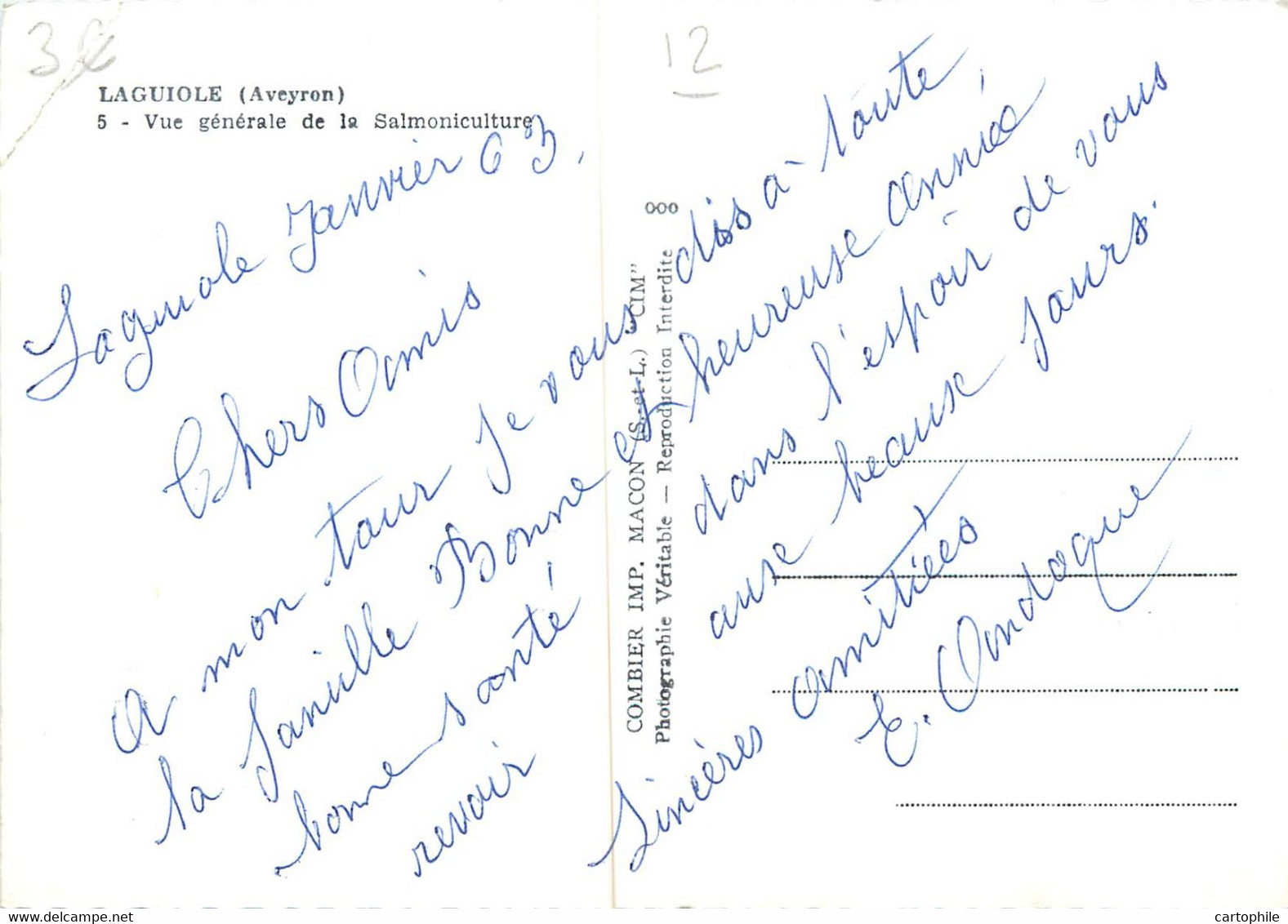 12 - LAGUIOLE - Salmoniculture En 1963 - Laguiole