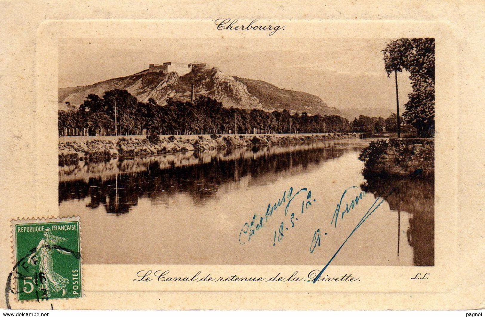 Canaux - Péniches : 50 : Cherbourg : Le Canal De Retenue De La Divette - Houseboats