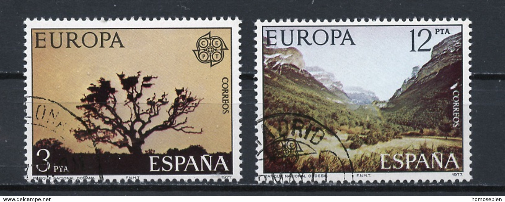 Espagne - Spain - Spanien 1977 Y&T N°2052 à 2053 - Michel N°2299 à 2300 (o) - EUROPA - Gebruikt