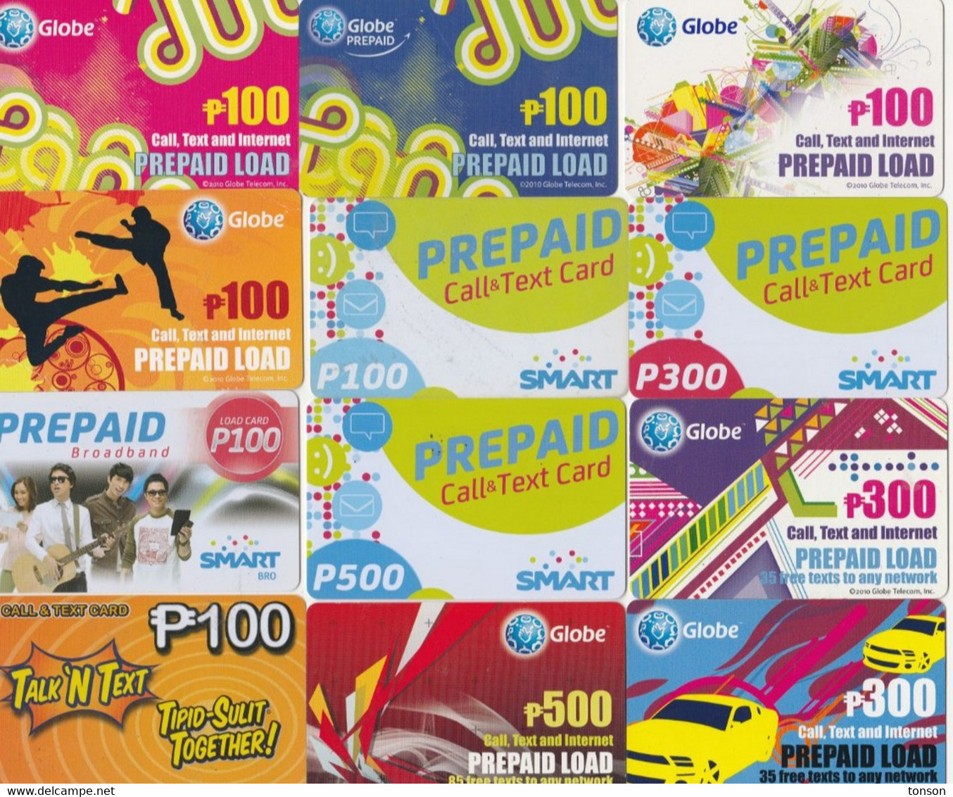 Philippines, 12 Prepaid Cards, Lot 1.3, 2 Scans.   Please Read - Philippines