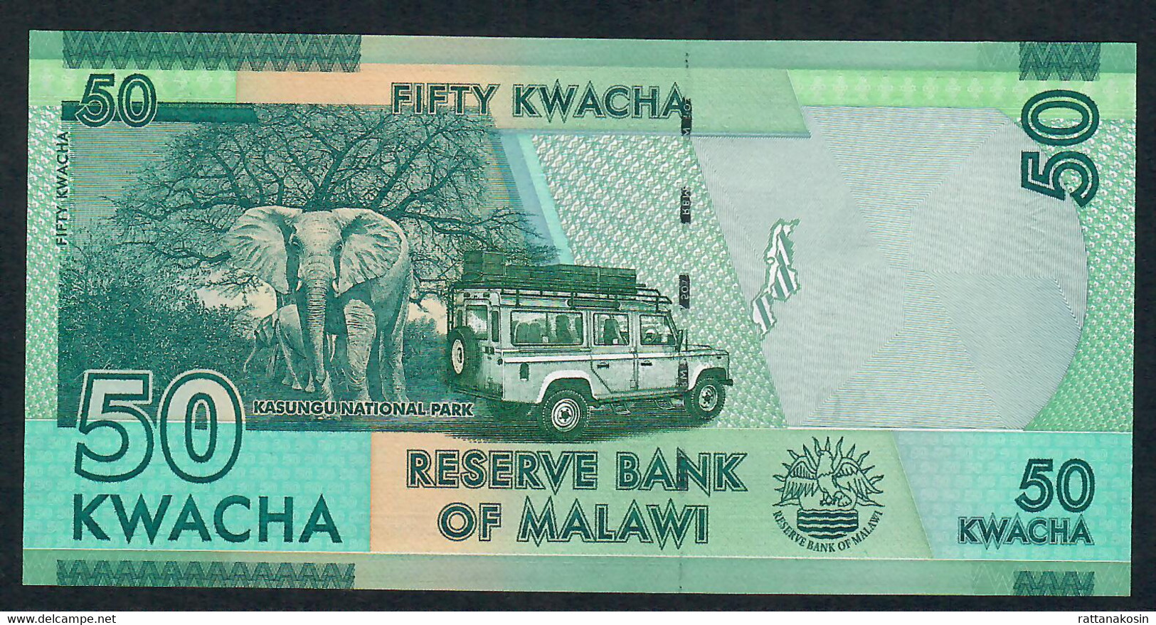 MALAWI P64b 50 Kwacha 1.1.2015 #AX Signature 12      UNC. - Malawi