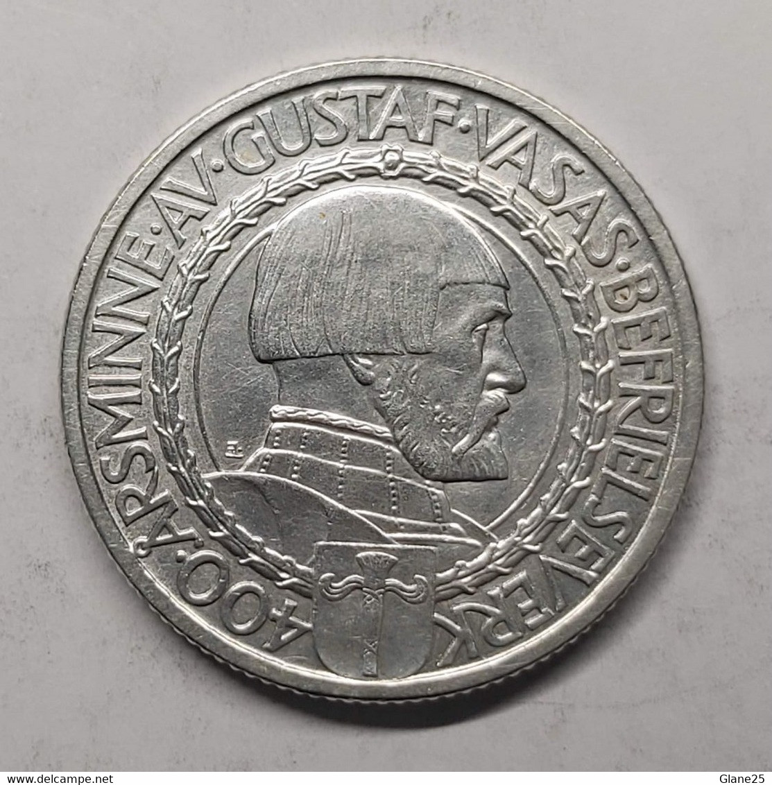 Zweden 2 Kronor 1921 KM# 799 400th Anniversary - War Of Liberation King Gustav V (1908 - 1950) - Schweden
