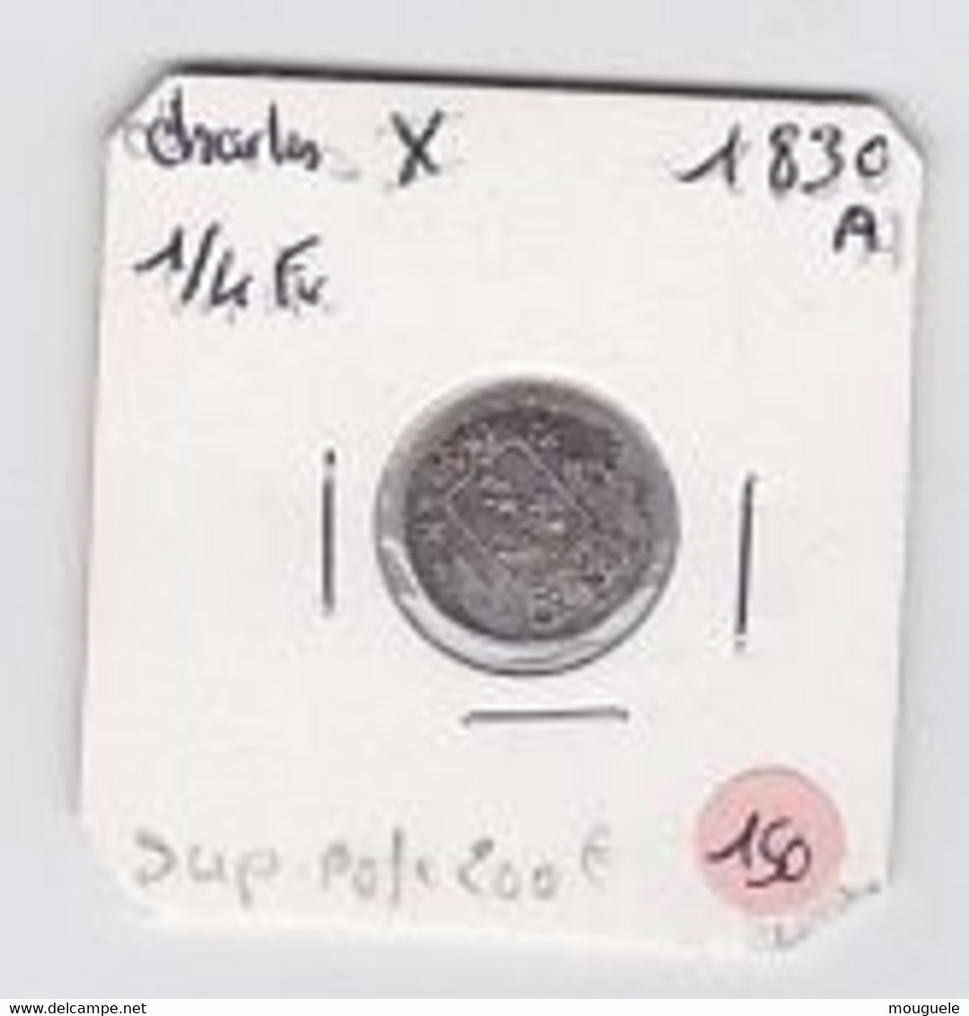 Charles X 1/4 De Franc 1830 A Sup - 1/4 Francs
