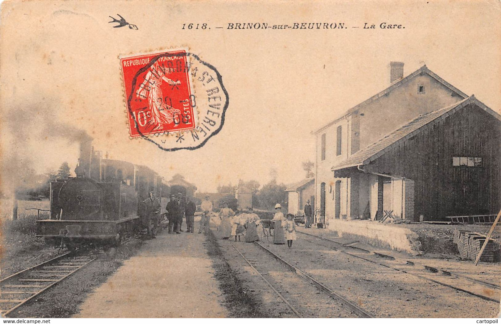 58 - Brinon-sur-Beuvron - La Gare - Gros Plan Du Train - Belle Animation - Brinon Sur Beuvron