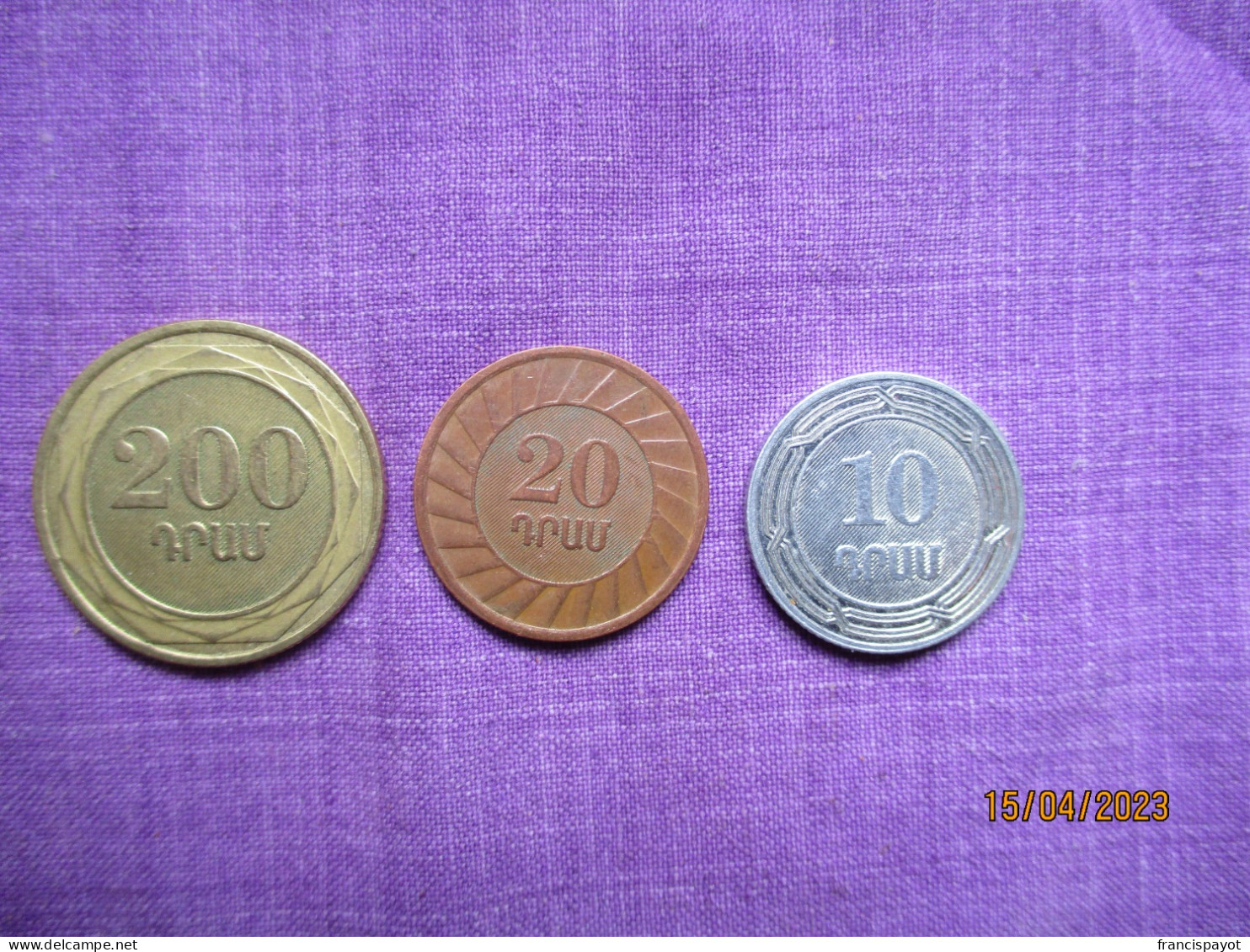 Armenia: 10, 20 & 200 Dram 2003, 2004 - Arménie