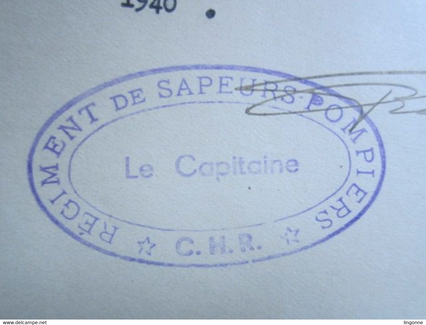 1940 ATTESTATION SAPEURS POMPIERS Capitaine BESLAY Commandant La Compagnie Hors-Rang Sapeur 2e Classe MOLIN PERMISSION - Pompiers