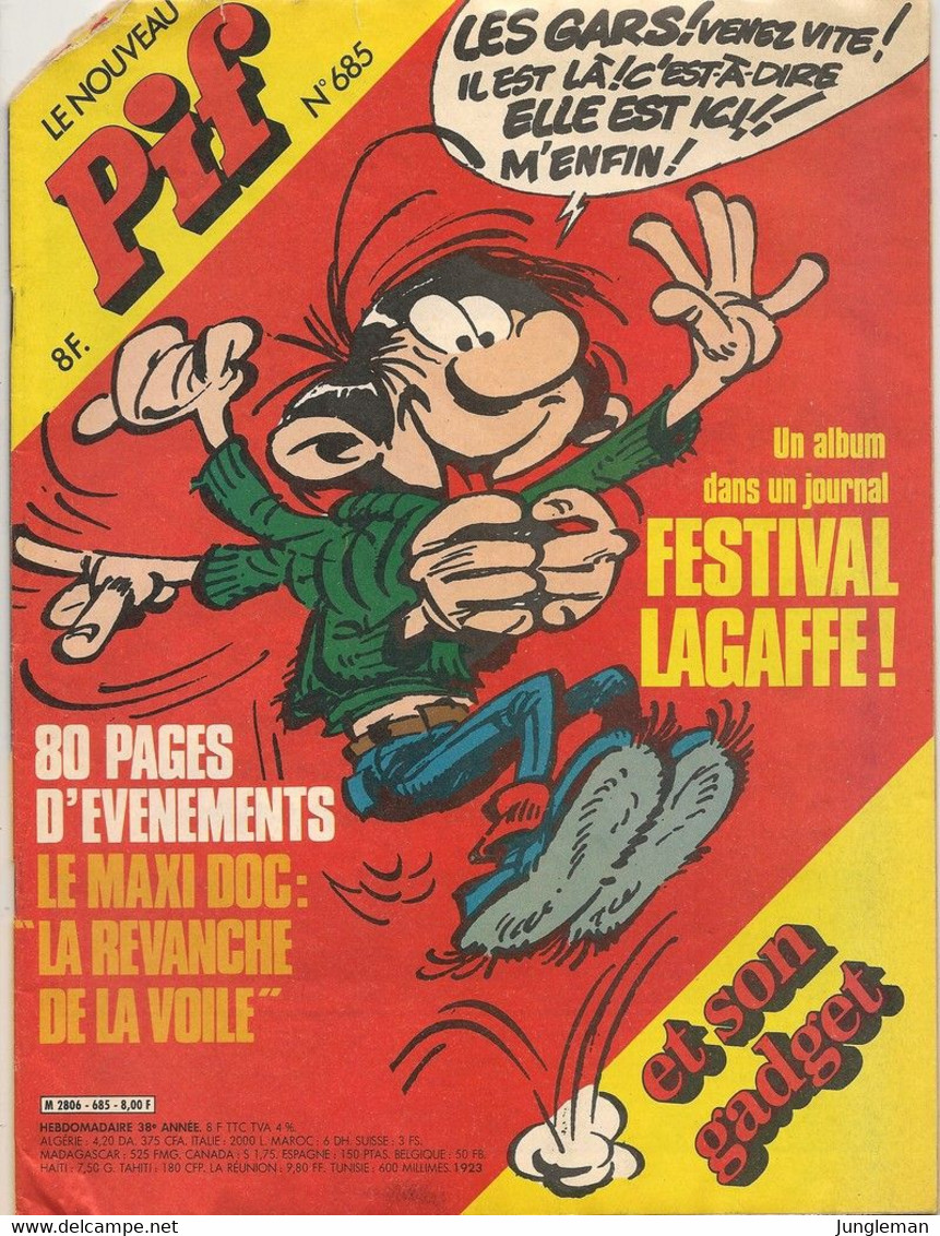 Pif N° 685 De Mai 1982 - Avec Hercule, Léonard, Pifou, Léo, Gai-Luron, Rahan, Sans L'album Lagaffe - BE - Pif & Hercule