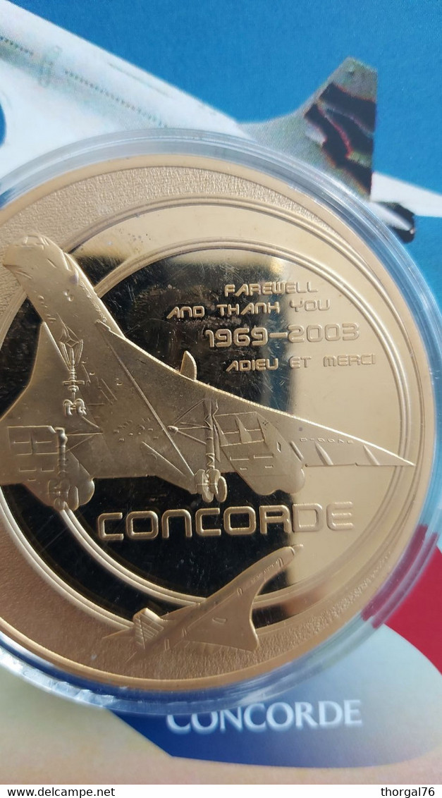 CONCORDE MEDAILLE COMMEMORATIVE  DERNIER VOL DE LIGNE 27/06/2003