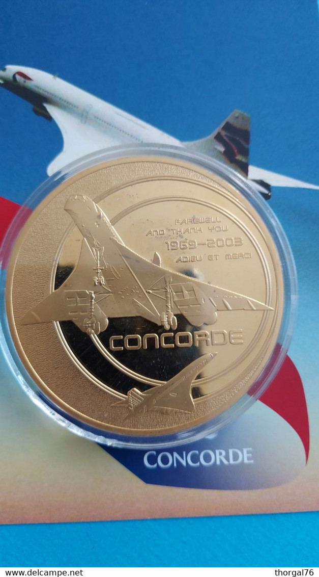 CONCORDE MEDAILLE COMMEMORATIVE  DERNIER VOL DE LIGNE 27/06/2003