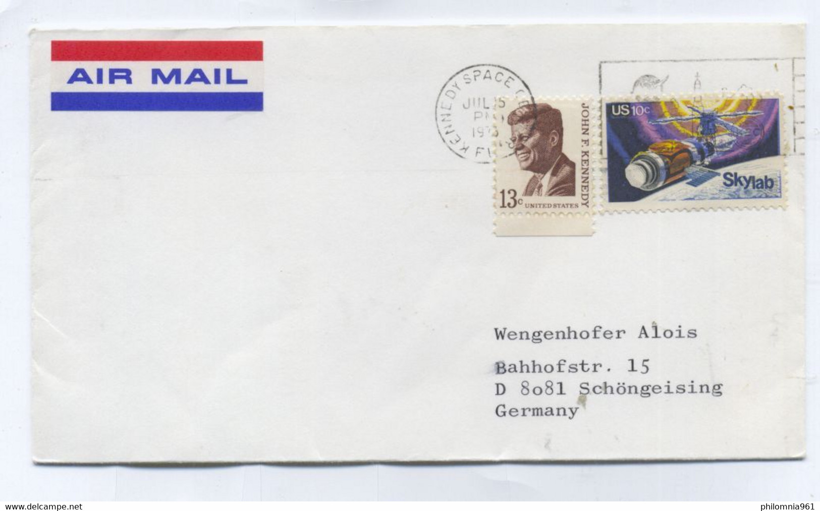 USA KENNEDY SPACE CENTER COVER TO Germany - Amérique Du Nord