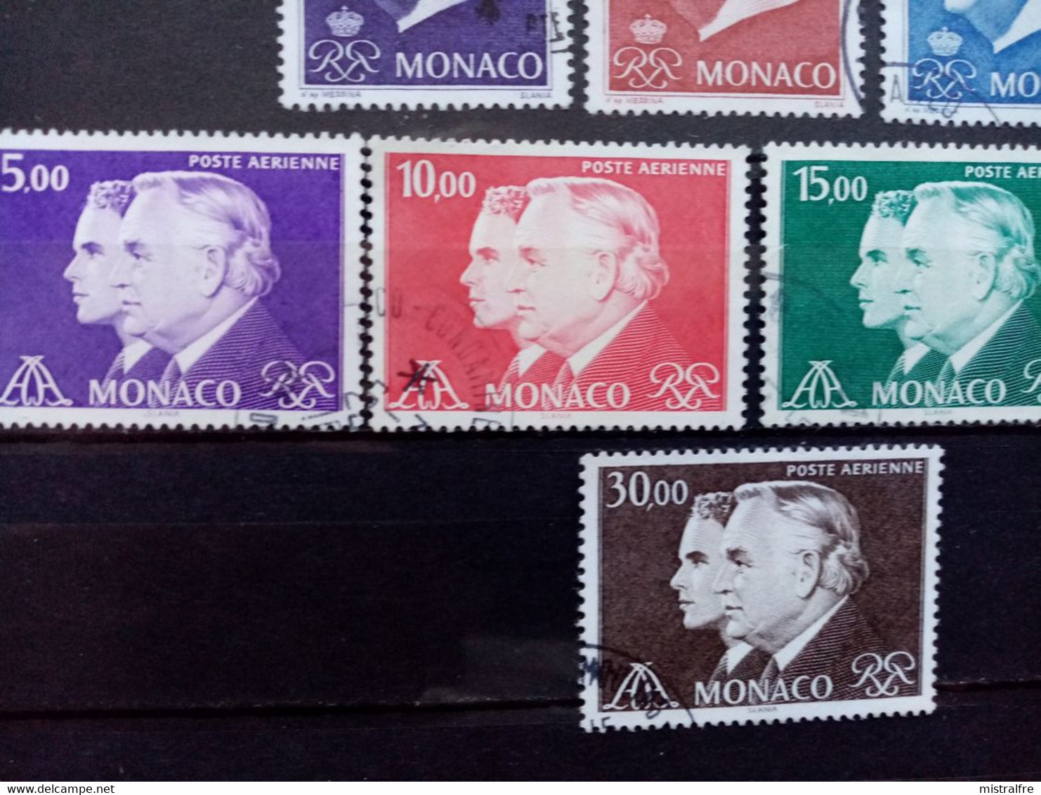 MONACO.1974 à 1984  . Poste  Aérienne N° 97 à 104  . Séries Complètes Oblitérés    Côte YT 2015 : 37,65  € - Airmail